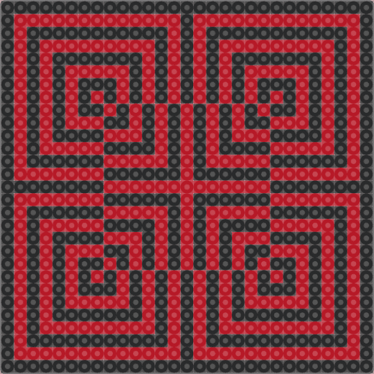geometric - black,red