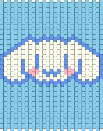 Cinnamoroll bag front panel - light blue