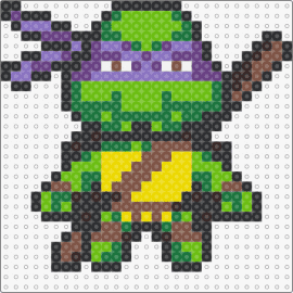 TMNT Donatello Artkal - donatello,tmnt,teenage mutant ninja turtles,martial arts,ninja,hero,purple,green