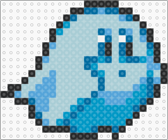 Ghost Kirby - light blue,kirby,ghost,white,spooky,halloween,gaming,cute