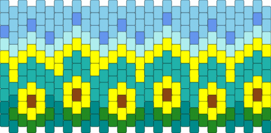 Anna inspired cuff - light blue,yellow,teal