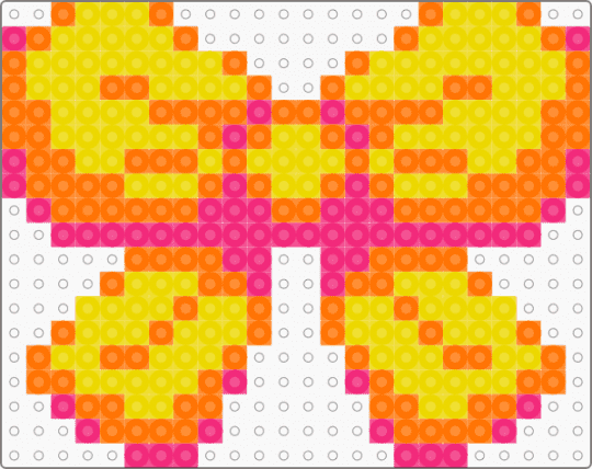 sunset hue bow - yellow,orange,pink,bow,accessory,cute,sunset,colorful