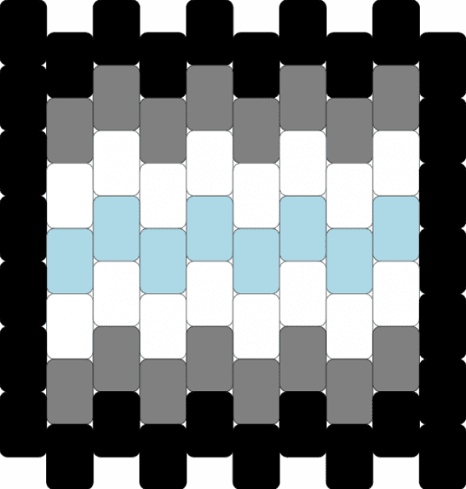 Demiboy Flag Charm - gray,light blue,demiboy,pride,kandi,charm,anr0g3l1c