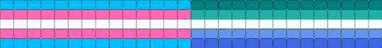 Trans and gay - light blue,pink,teal