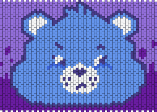 Grumpy Bear Bag Panel1 - blue,purple,grumpy,grumpy bear,care bear,care bears,bag,panel