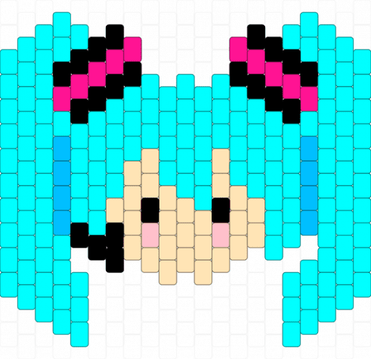 Hatsune Miku Pony Bead Charm (request) - hatsune miku,miku,hatsune,cyan,blue,vocaloid