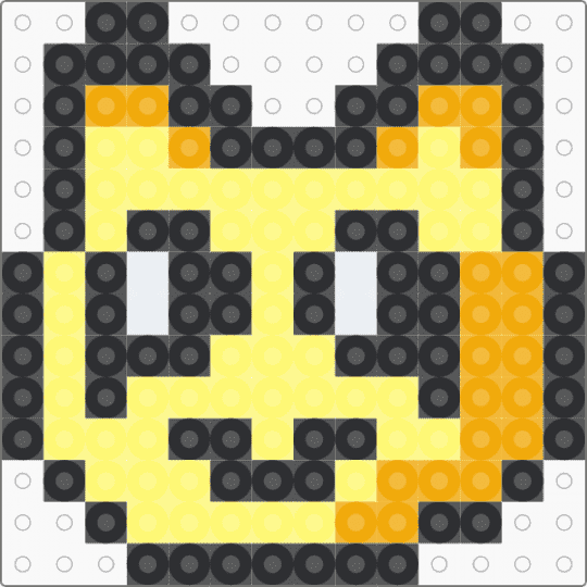 Stupid Cat - cat,yellow,head,charm