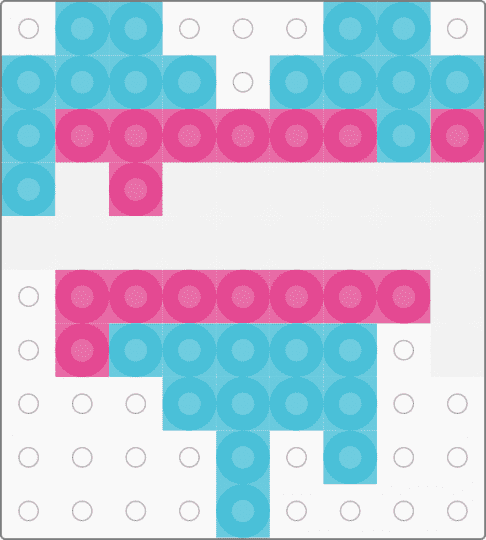 Melting Trans Heart - light blue,pink