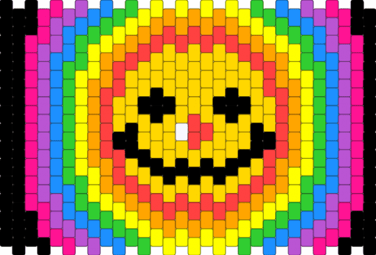 Smiley Face Bag - pink,yellow,purse,bag,panel,smiley face,smile,rainbow,multicolor