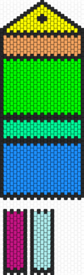 Bag - light blue,green