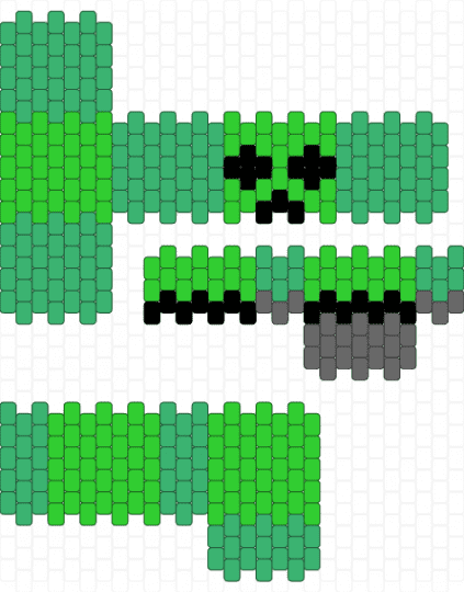 3d creeper - green
