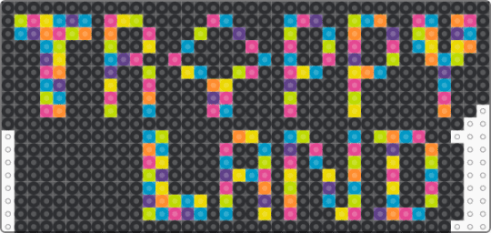 Trippy land - black, colorful, pink, yellow