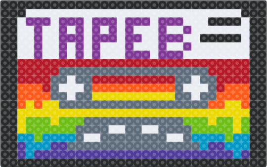 Tape B - pink,red,gray,yellow