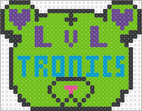 Lvl/Tronics bear head 7 - leveltronics,level up,subtronics,teddy,head,dj,music,edm,green
