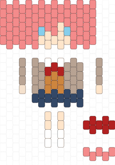 sayori doll - red,beige,ddlc,doll,doki doki literature club,sayori