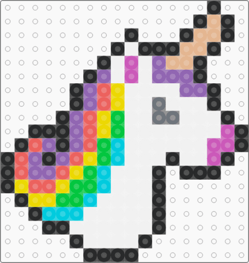 unicorn - white,pink,yellow,red