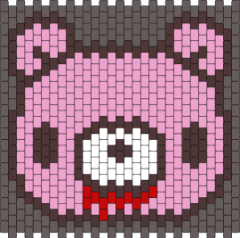 Gloomy Mat - gloomy bear,zombie,spooky,halloween,playful,macabre,panel,pink,gray