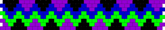 Zig zag - purple,green