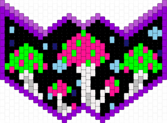 mushroom mask!!!! - pink,purple,green