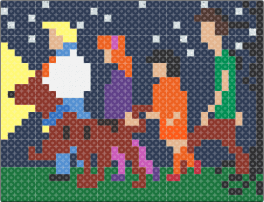 Scooby doo and the gang - purple,green,red