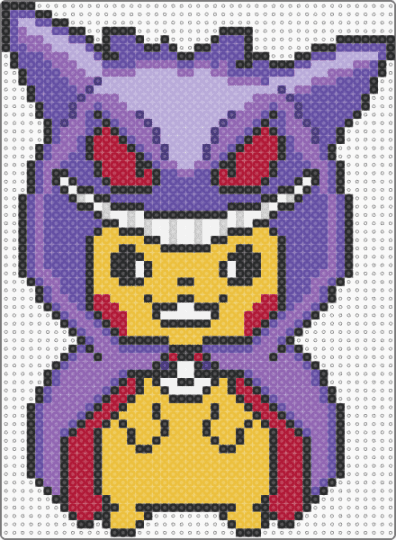 Poncho Pikachu Cosplay Gengar - yellow,purple,pink