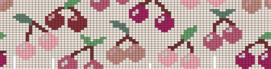 cherries - beige, pink, white