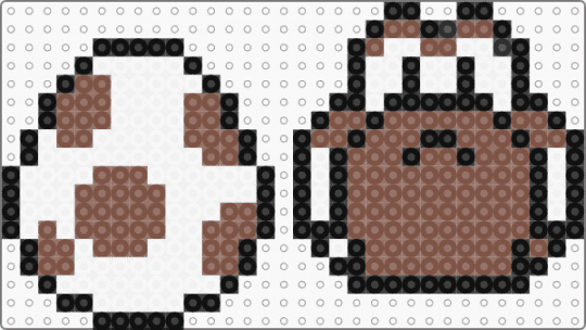 Yoshi & Egg (brown) - tan,white
