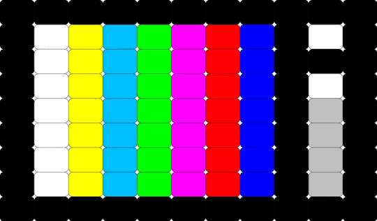 CRT TV Charm - black,light blue,pink,purple,colorful