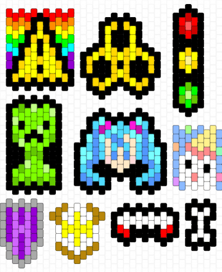 Kandipatterns Charms - hatsune miku,vocaloid,charm,music,black,light blue,yellow,green,colorful,miku,hatsunemiku