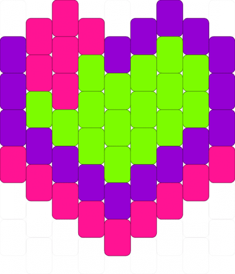 Zombie Heart - heart,charm,neon,zombie,halloween,spooky,green,purple