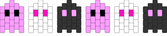 Ghost Cuff - pink, white