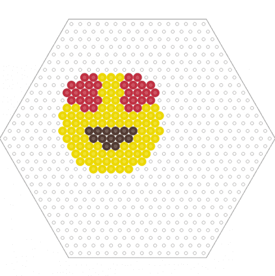 Heart Eyes Emoji (Hexagon Pegboard) - 