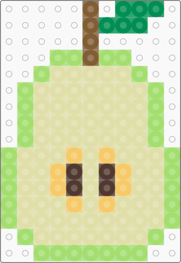 Kawada Perler Pear Cross Section - green,yellow,fruit,food,small