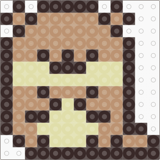 Kawada Perler Kawauso - beige, brown, character, fuse bead, kawaii, otter, san x, small, sumikko gurashi