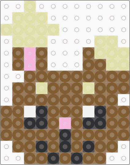 Kawada Perler Buneary - tan,pokemon,pkmn,small
