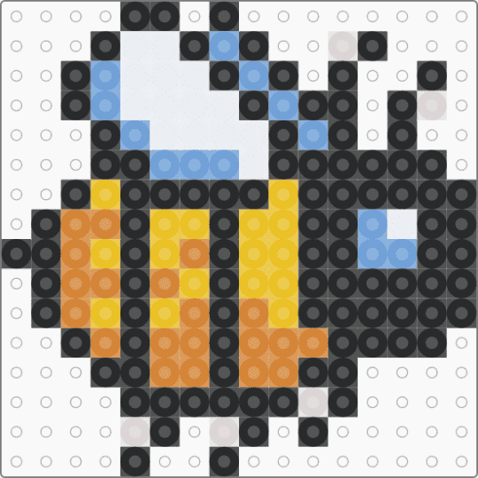 Bee Discord Guild Badge Icon - black,light blue,yellow,orange,bug,bugs,insect,insects