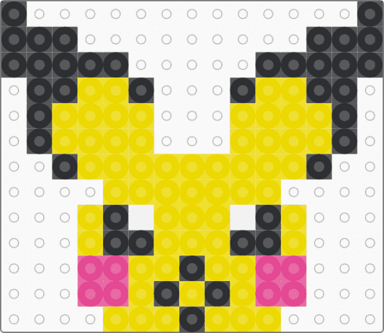 Kawada Perler Pichu - yellow,pokemon,pkmn,small