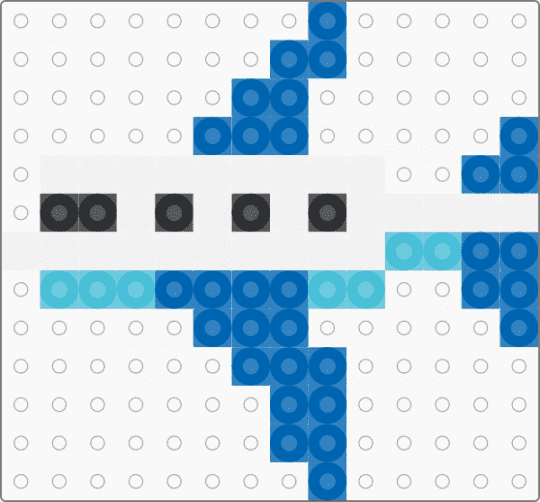 Kawada Perler Mini Plane - blue,small,tiny,airplane,aircraft,aeroplane