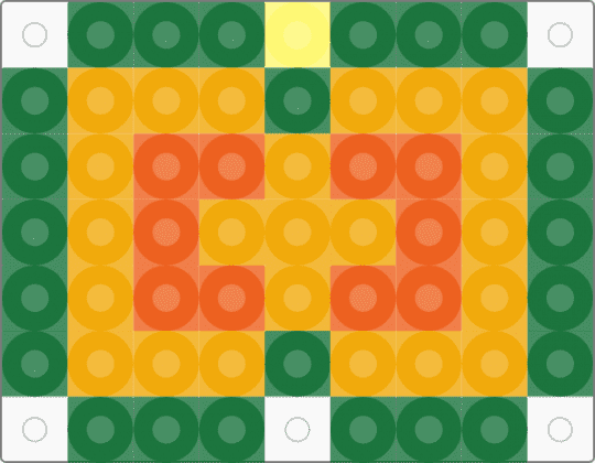 Kawada Perler Small Cantaloupe - easy, food, fruit, green, orange, tiny