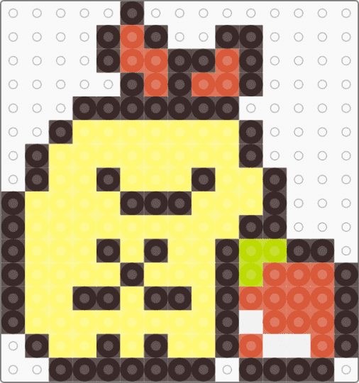 Kawada Perler Ebifurai no Shippo - brown, character, fuse bead, kawaii, pastel, san x, shrimp, small, sumikko gurashi, yellow