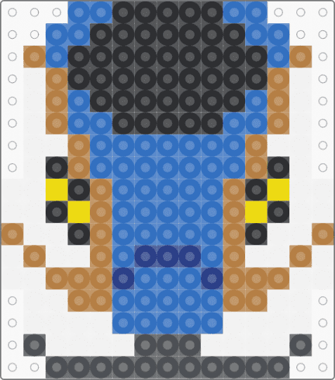 Kawada Perler E7 Series Shinkansen Bullet Train - tan,blue,small