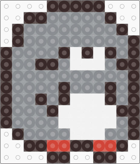 Kawada Perler Mogura - brown, character, fuse bead, gray, kawaii, pastel, san x, small, sumikko gurashi