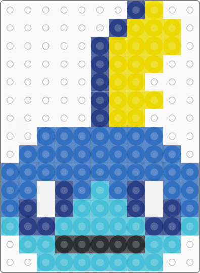 Kawada Perler Sobble - blue,small,pokemon,pkmn