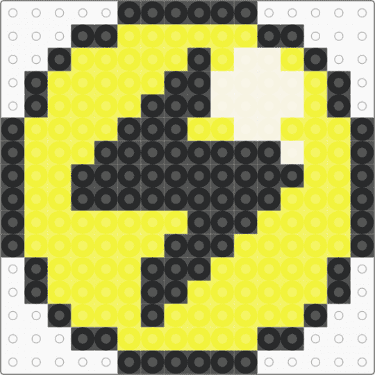 Small Lightning Energy Symbol (Pokemon TCG GB) - easy, electric, electric type, fuse beads, gaming, perler, retro, yellow