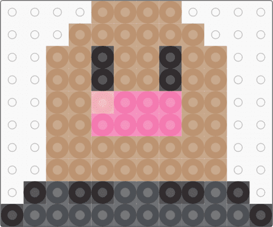 Kawada Perler Diglett - beige,pokemon,pkmn,small