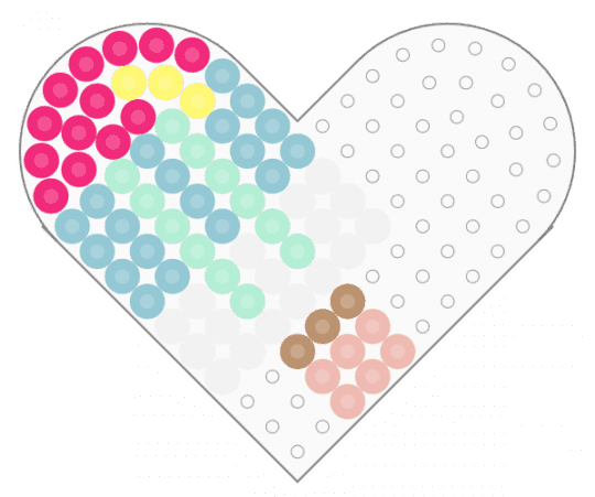 Kawada Perler Melting Popsicle (Heart Pegboard) - dessert, food, ice cream, ice lolly, ice pop, light blue, small, sweets