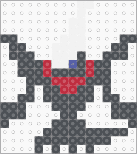Kawada Perler Darkrai - gray,pokemon,pkmn,small