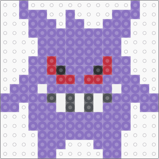 Kawada Perler Gengar - blue,pokemon,pkmn,small