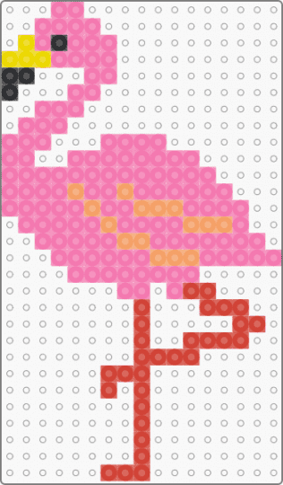 Kawada Perler Flamingo - pink,bird,nature,animal