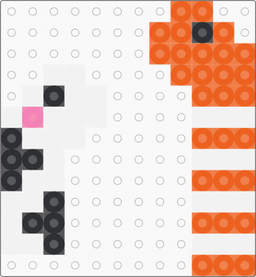 Kawada Perler Small Worms - orange,tiny,mini,black,white,animal,bug